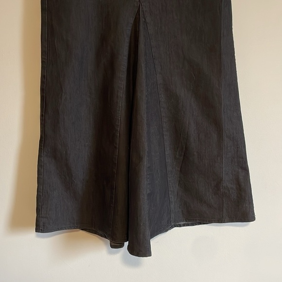 Y2K Tech Grunge Maxi Skirt 8 Black VTG Flare Appraisal Bell Rave 2000s Alt Edgy - Picture 4 of 12